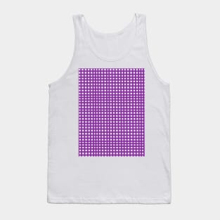 Purple mesh grid square lines pattern Tank Top